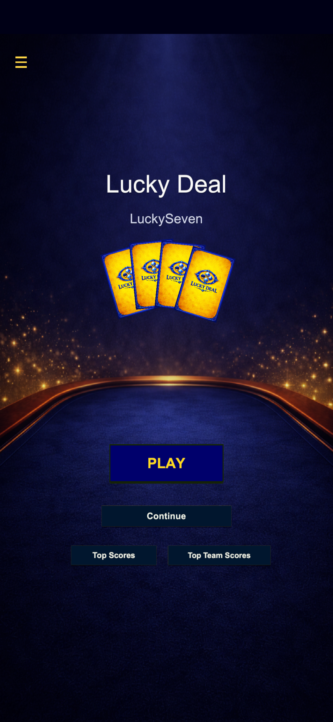 LuckySeven main menu screenshot